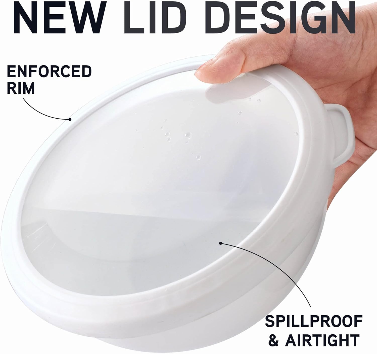 COOK WITH COLOR Mixing Bowls with TPR Lids - 12 Piece Plastic Nesting Bowls Set Includes 6 Prep Bowls and 6 Lids, Microwave Safe Mixing Bowl Set (Mint) - PuriLite