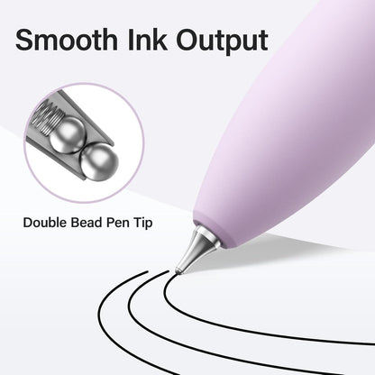 inkipen 8-Pack Gel Pens | 0.5mm Gel Pen | Black Ink Pen | Fine Point Pen | Retractable Pen | School and Office Pen - PuriLite