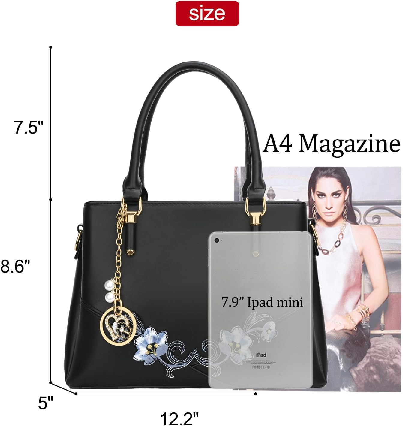 KKXIU Trendy Tote Bag for Women Lightweight Oxford Big Capacity Shoulder Purses and Handbags - PuriLite