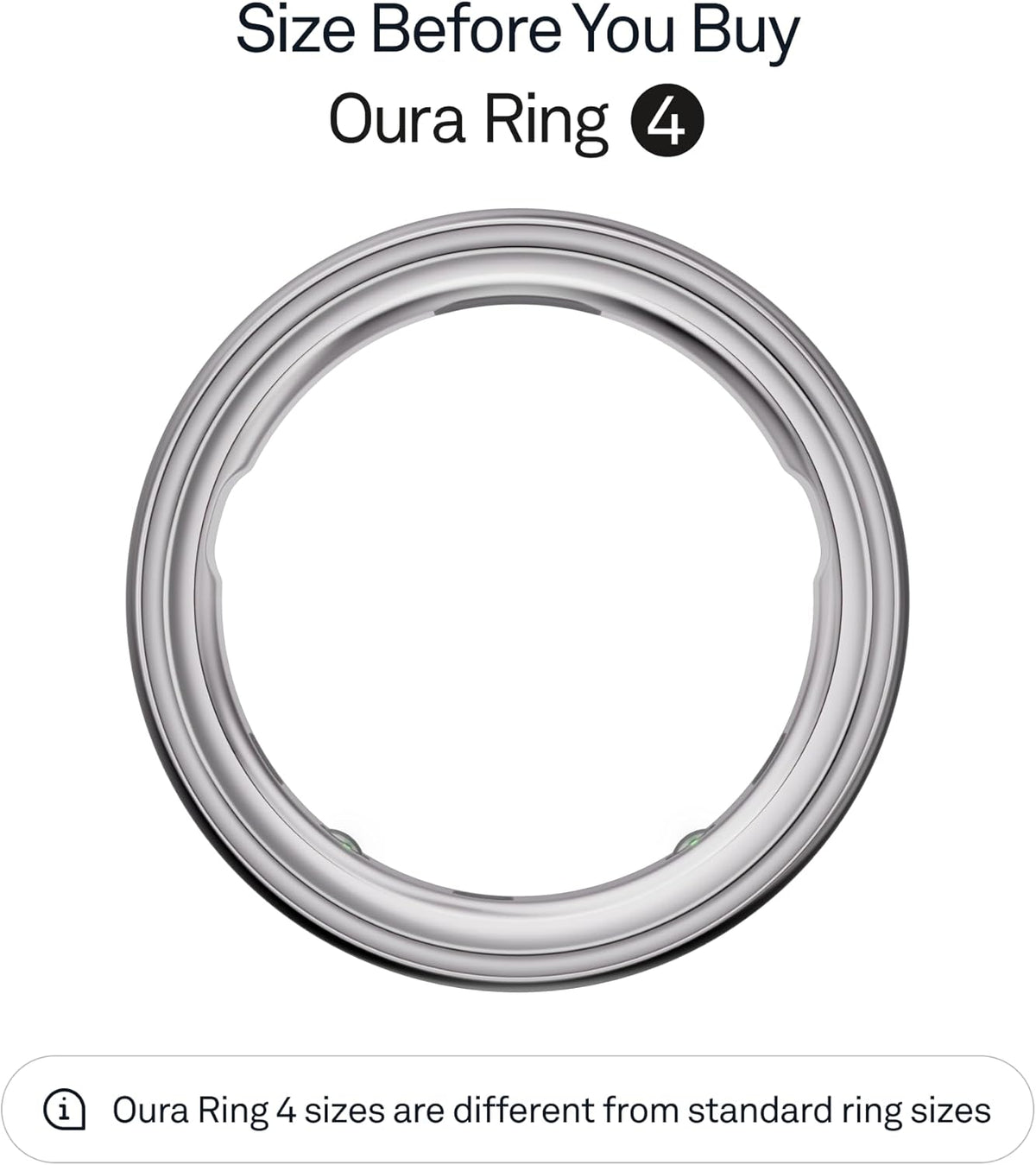Oura Ring 4 - Silver - Size 8 - Smart Ring - Size First with Oura Ring 4 Sizing Kit - Sleep Tracking Wearable - Heart Rate - Fitness Tracker - Up to 8 Days of Battery Life - PuriLite