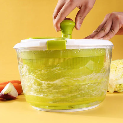 koaunert Large Salad with Non-Slip Base Durable and Practical Stainless Steel Salad Spinners Salad Spinners Collapsible, Stainless Steel - PuriLite