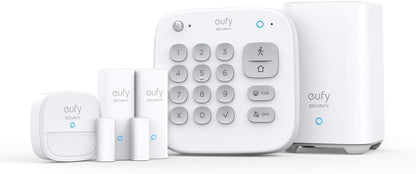 eufy Security 5-Piece Home Alarm Kit, Home Security System, Keypad, Motion Sensor, 2 Entry Sensors, Home Alarm System, Control from The App, Links with eufyCam - PuriLite