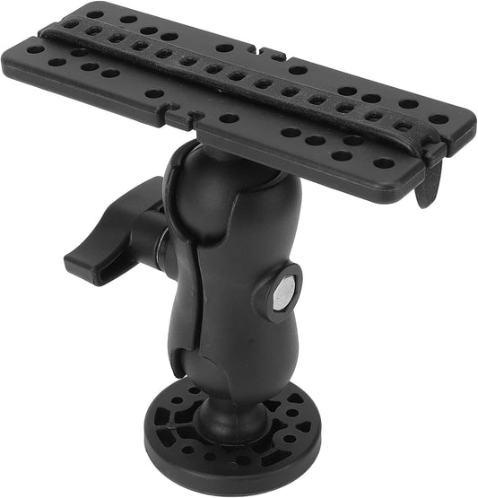 QANYEGN Fish Finder Mount Base, Fish Finder Base with 360 Degree Swivel Mount, Fish Finder Universal Mounting Plate for Canoes, Kayaks - PuriLite