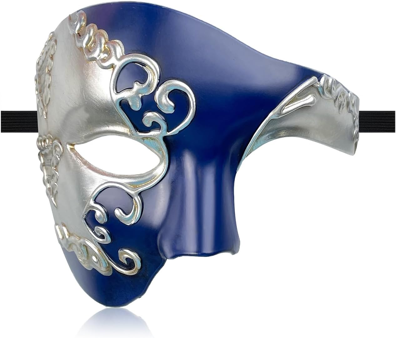 HyperFun Mens Masquerade Mask Phantom of The Opera Half Face Mask with Bowtie, Vintage Venetian Masks for Costume Party - PuriLite