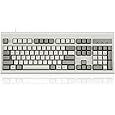 FIRSTBLOOD ONLY Game. AK992 Retro Wired Mechanical Keyboard, 98 Keys Full Layout, Hot-Swappable USB Gaming Keyboard with Red Switches, Multimedia Keys Knob, Blue Backlit, Anti-Ghosting, Grey - PuriLite