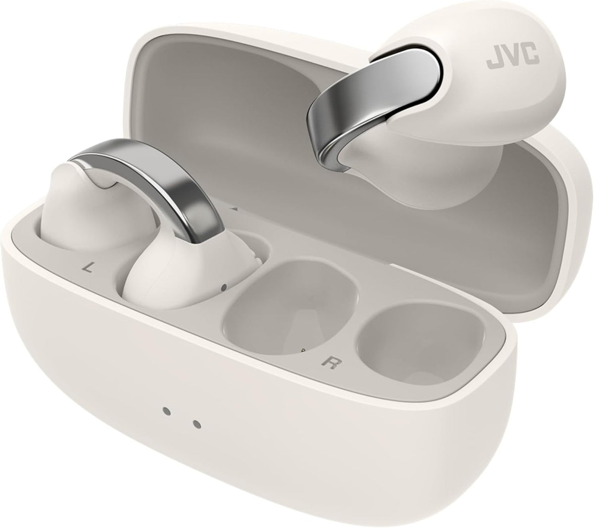 JVC nearphones Open Ear-Cuffs Wireless Headphones with Clasp Mechanism, Multipoint, Single Ear use, BT 5.3, Long Battery Life (up to 24 Hours) - HA-NP1T-A Teal Blue - PuriLite