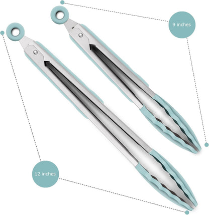 Purilite Select Silicone &amp; Stainless Steel Kitchen Tongs - PuriLite