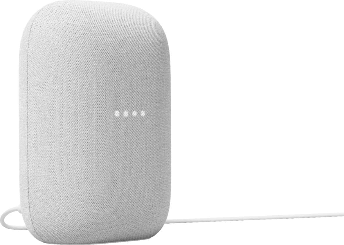 Google Voice Bluetooth Speaker - Wireless Music Streaming, Powerful Sound, Built-in Assistant, Wi-Fi and Bluetooth Connection, Smart Home Control, Stereo Pairing (Charcoal) - PuriLite