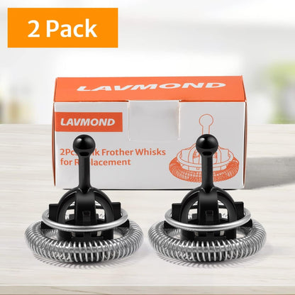 Whisks Compatible with Nespresso Aeroccino 3/4/Plus Milk Frother Replacement, 2 Pack - PuriLite