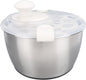 Stainless Steel Salad Spinner 5L Multifunctional Lettuce Spinner Vegetable Dryer with Lid Drain Bowl Colander for Home Kitchen - PuriLite