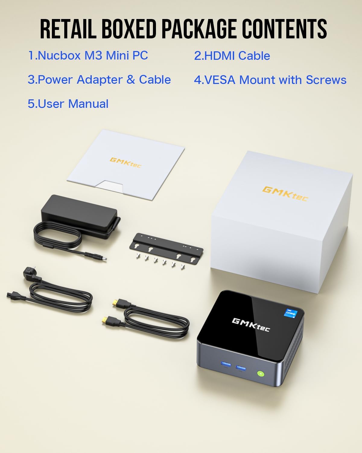 GMKtec Mini PC Intel Core i9 12900HK(14C/20T 5.0 GHz) W11 Pro, Desktop Computer 32GB DDR4 RAM+1TB NVMe SSD, Triple 4K Display, WiFi 6, BT5.2, USB-C M3 Plus - PuriLite