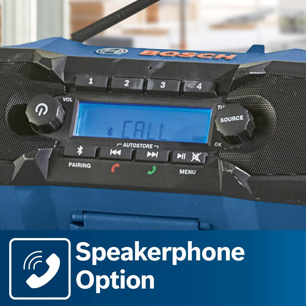 Bosch GPB18V-2CN 18V Compact Jobsite Radio with Bluetooth® 5.0 - PuriLite