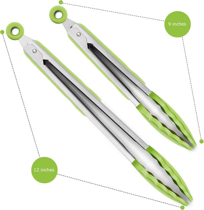 Purilite Select Silicone &amp; Stainless Steel Kitchen Tongs - PuriLite