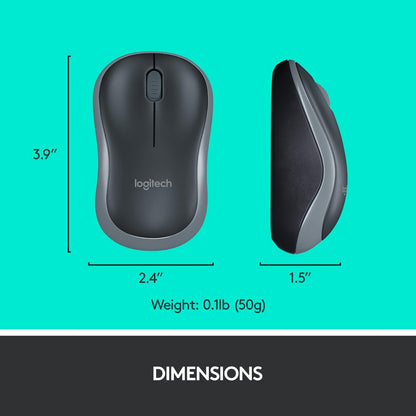 Logitech MK295 Wireless Mouse & Keyboard Combo with SilentTouch Technology, Full Numpad, Advanced Optical Tracking, Lag-Free Wireless, 90% Less Noise - Off - White - PuriLite