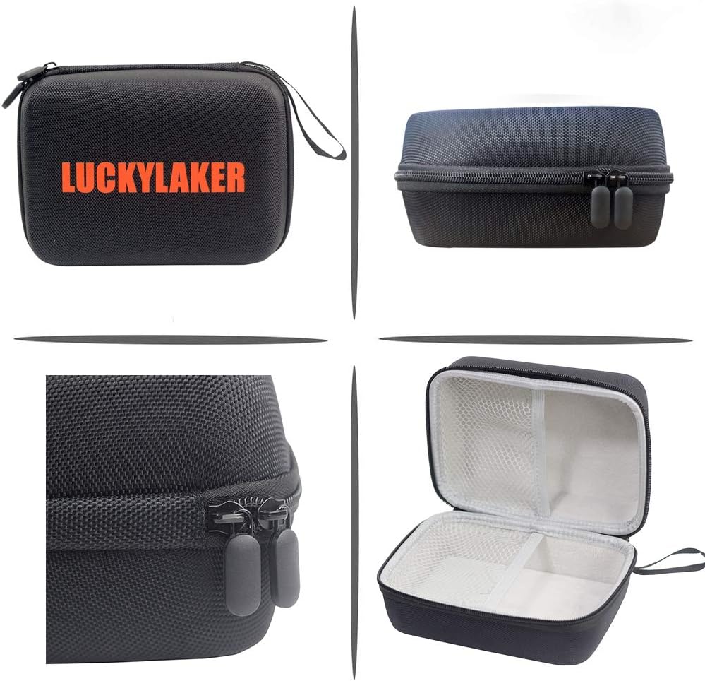 LUCKYLAKER Hard EVA Case for Portable Sonar Fish Finder - Wireless Kayak and Boat Depth Finder for Fishing - PuriLite
