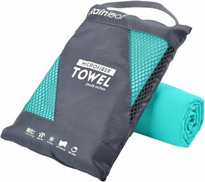 Rainleaf Microfiber Towel Perfect Travel & Gym & Camping Towel. Quick Dry - Super Absorbent - Ultra Compact - Lightweight. Suitable for Trip, Beach, Shower, Backpacking, Pool - PuriLite