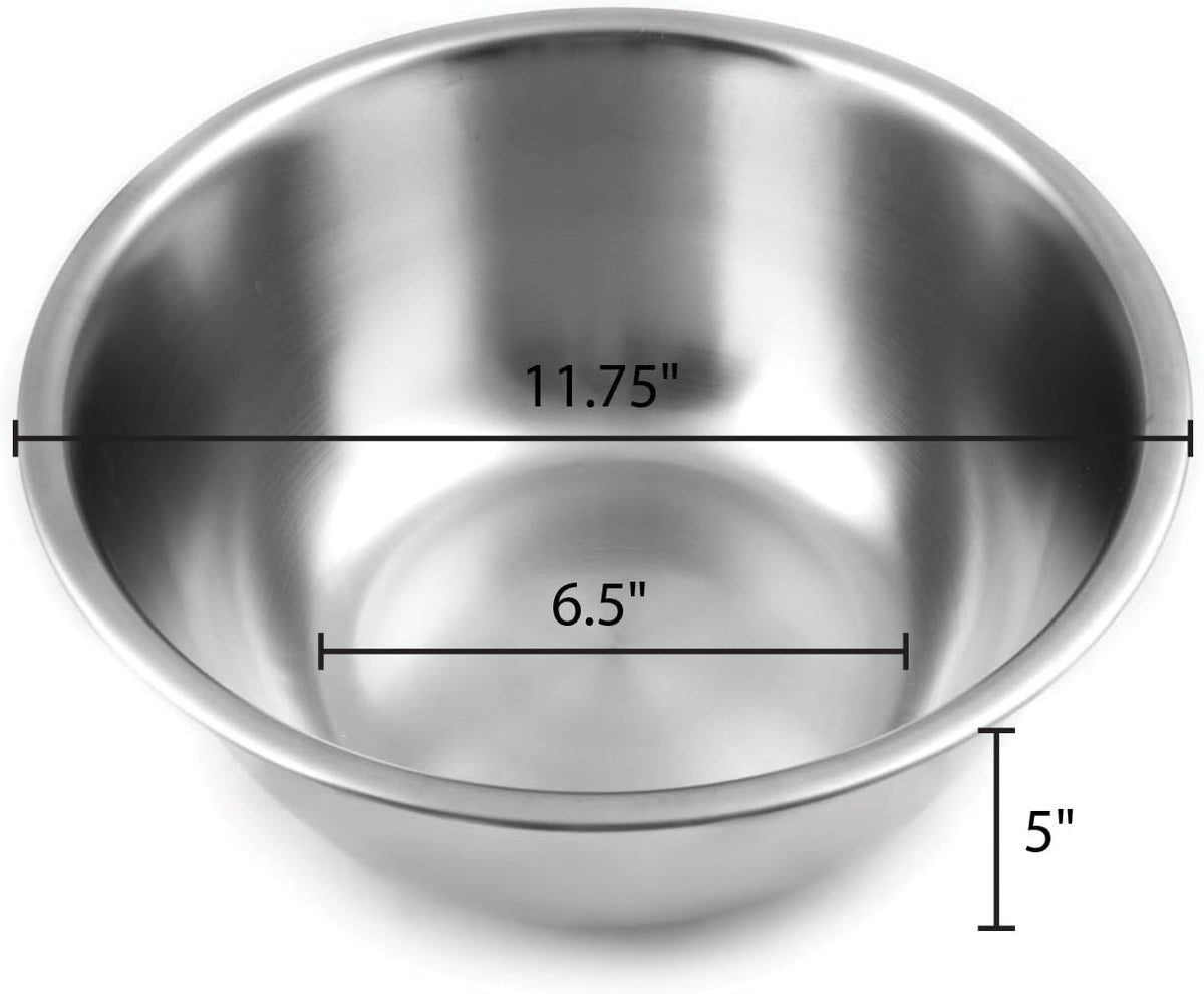 Fox Run 7329 Large Mixing Bowl, Stainless Steel, 6.25-Quart - PuriLite
