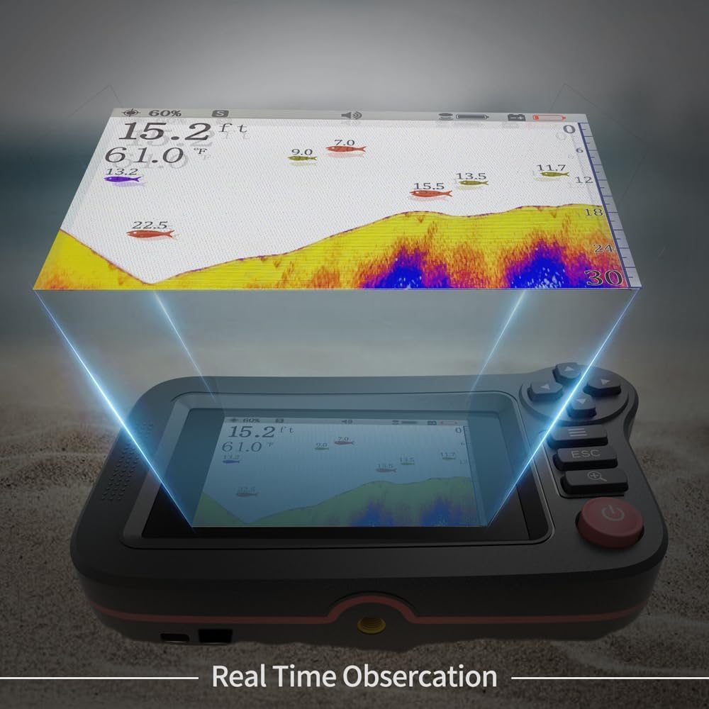 Wireless Sonar Fish Finder Color Screen Fishing Detector Underwater Depth Sounder - PuriLite