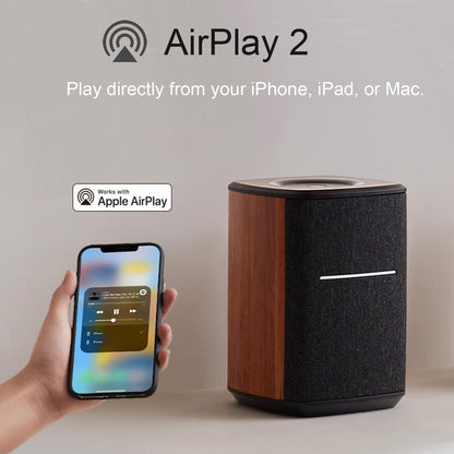 Edifier WiFi Smart Speaker Without Microphone, Works with Alexa, Supports AirPlay 2, Spotify , Tidal Connect, 40W RMS One-Piece Wi-Fi and Bluetooth Sound System, No Mic, MS50A - PuriLite