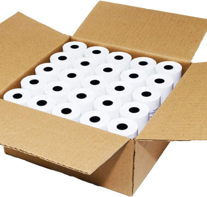 (50 Rolls) 2 1/4 x 50 Thermal Paper Receipt Rolls 2.25 x 50 ft POS Cash Register fits All Credit Card Terminals - PuriLite