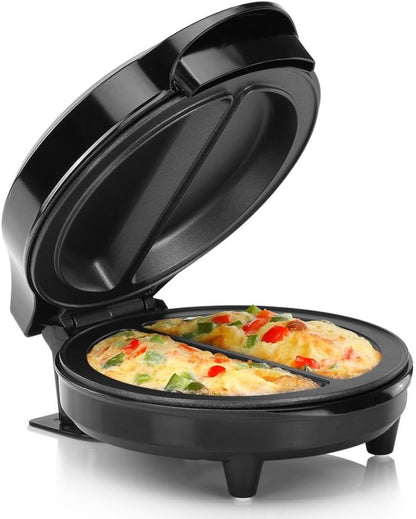 Holstein Housewares Non-Stick 6-Section Multi-Food Maker - Arepas, Mini Pancakes, Corncakes and More, 6-PC, Red/Black - PuriLite