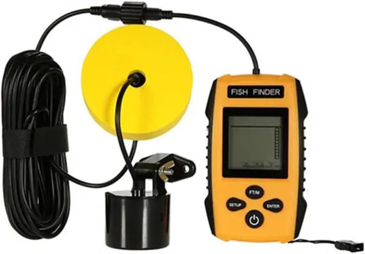 100M Sonar Fish Finders 45 Degrees Sonar Coverage Echo Sounder Alarm Transducer Underwater Fishing Detector for Lake Sea Fishing - PuriLite