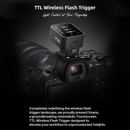 GODOX X3-S 2.4G Wireless Flash Trigger Transmitter TTL Autoflash with Large OLED Touchscreen Multiple Flash Modes with USB Port 32 Channels 16 Groups Compatible with Sony Cameras - PuriLite
