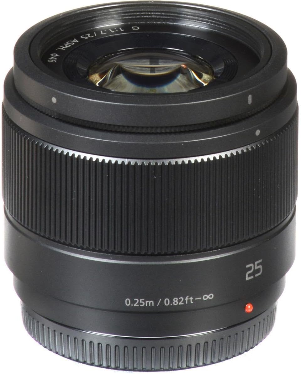 Panasonic HH025 LUMIX G Lens, 25mm, F1.7 ASPH, Mirrorless Micro Four Thirds, Black - PuriLite