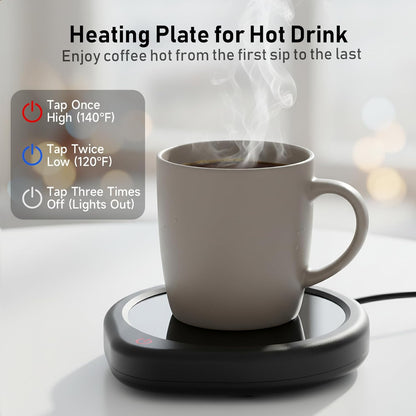 Coffee Mug Warmer for Desk with Auto Shut Off, Coffee Cup Candle Wax and Electric Beverage Tea Milk Warmer Heating Plate - PuriLite