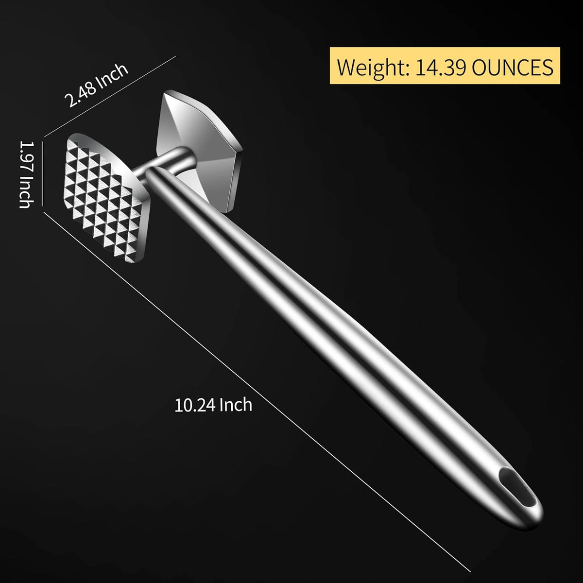 Purilite Select Double-Sided Meat Tenderizer Mallet - PuriLite