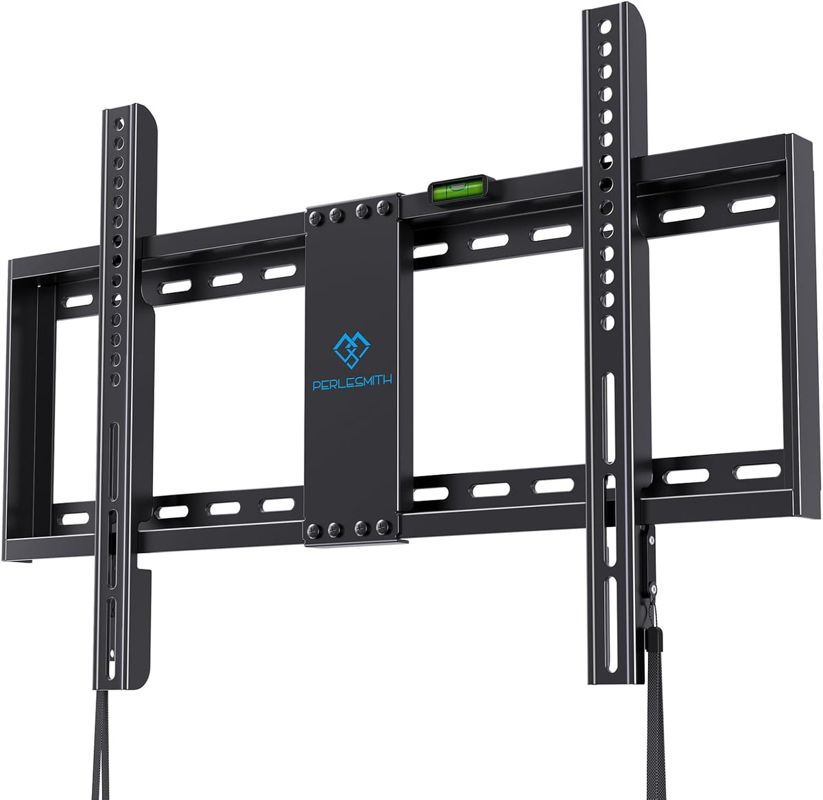 PERLESMITH Fixed TV Wall Mount Bracket Low Profile for 32-82 inch LED, LCD, and OLED Flat Screen TVs - Fits 16”- 24” Wood Studs, Fixed TV Mount with VESA 600 x 400mm Holds up to132lbs (PSLLK1), Black - PuriLite