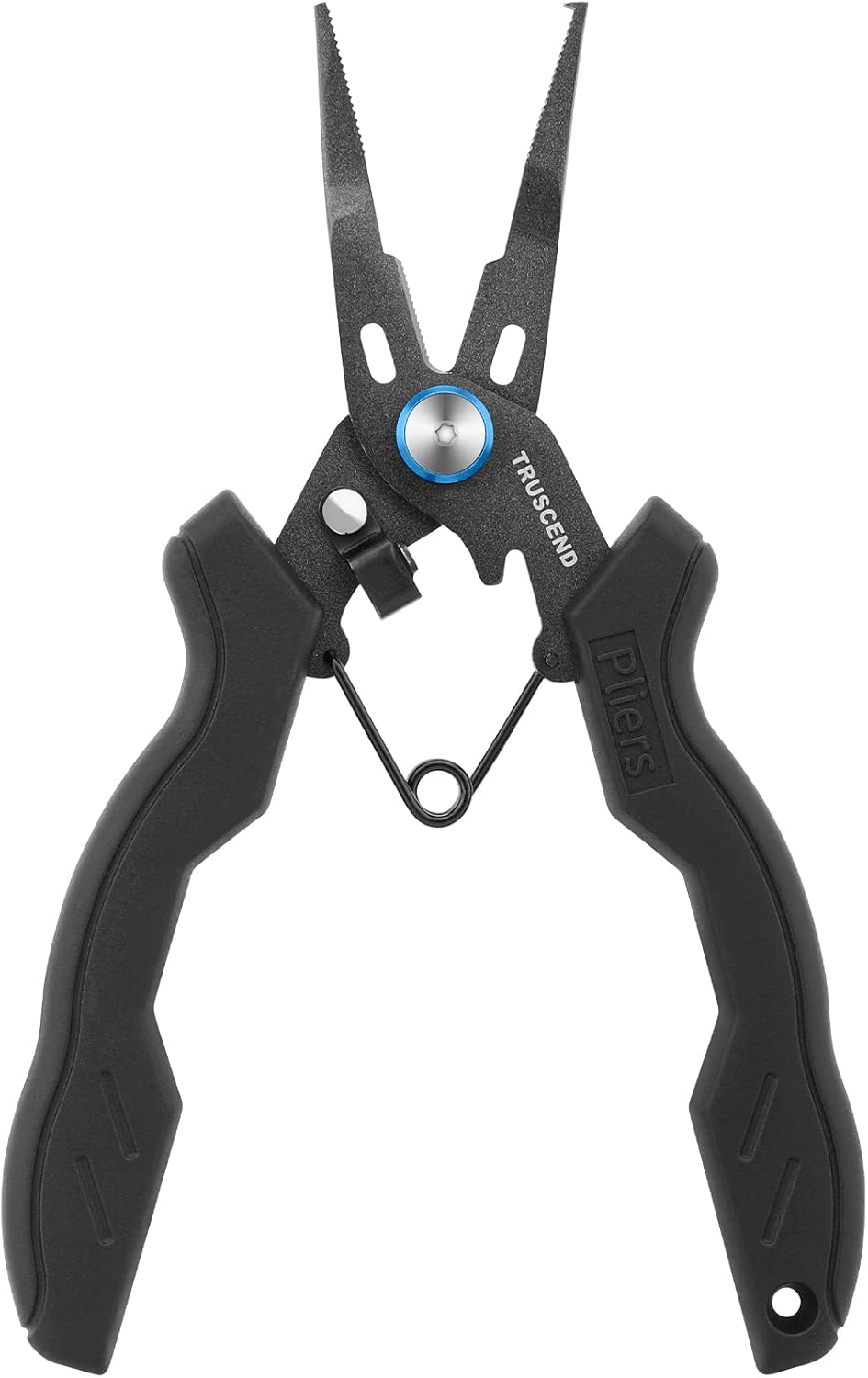 TRUSCEND Lockable Handy Fishing Pliers with Innovative Ergonomic Handle, Saltwater Corrosion Resistant Teflon Coated Fishing Tool, Multi-Function Fishing Gear with Mo-V Cutter, Amazing Fishing Gift - PuriLite