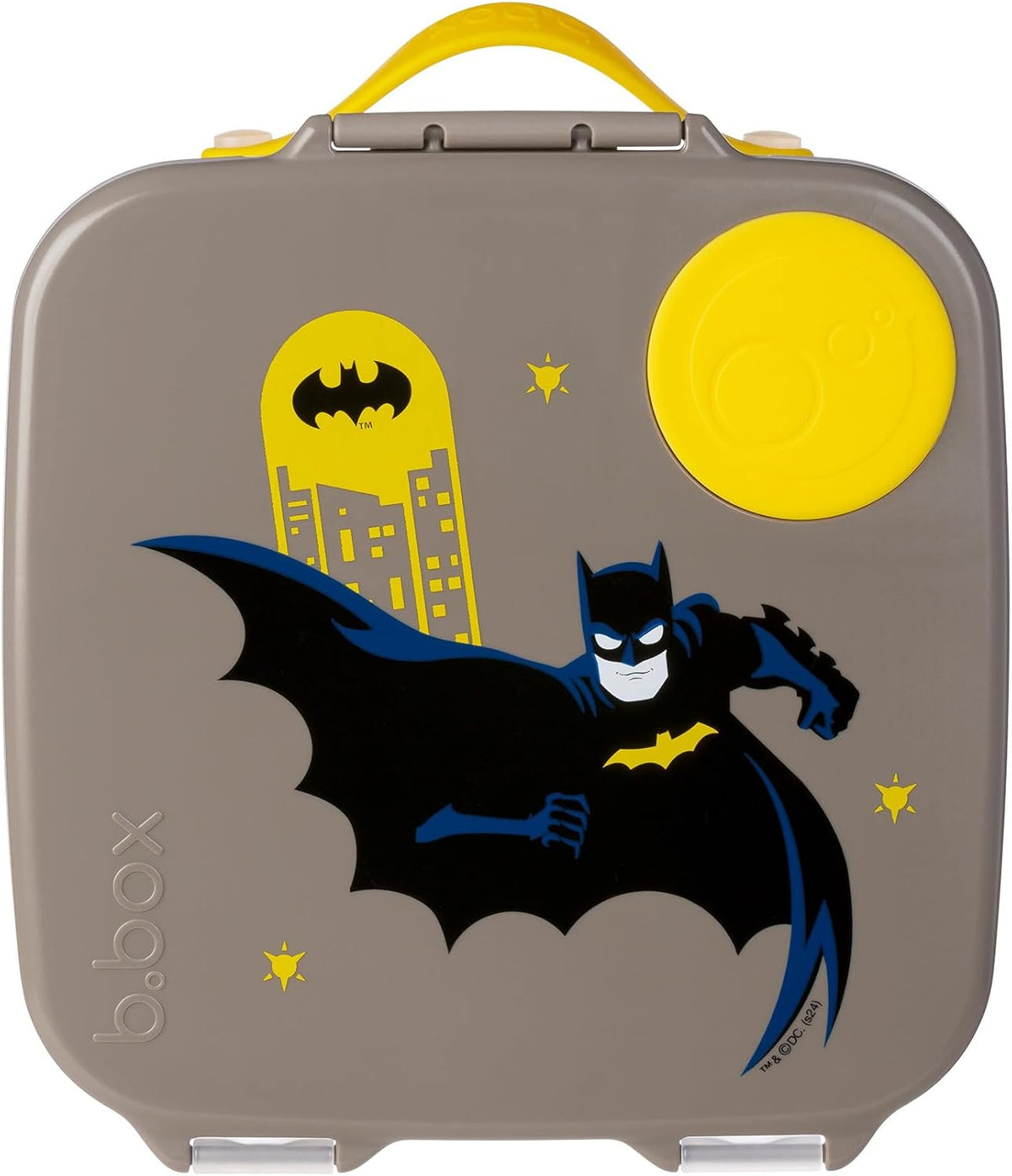 b.box 5-Compartment bento Style Lunch Box for Kids, Toddlers, Childrens, BPA-Free Food Storage Container with Cooler Pack, ON-The-GO Food Box with Handles Included Custom Divider, Lemon Twist - PuriLite