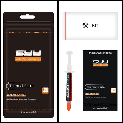 Thermal Paste, SYY 4G with Toolkit CPU Paste Thermal Compound Paste Heatsink for IC/Processor/CPU/All Coolers, Carbon Based High Performance, Thermal Interface Material - PuriLite