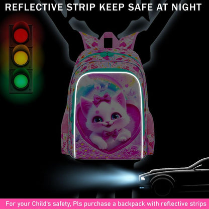 3pcs Backpack for Boys and Girls, 16” Kids Kindergarten Bookbag with Lunch Box, Cute Elementary Backpacks for Boy Girl - PuriLite