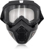 povtii Motorcycle Goggles, Windproof Dirt Bike Helmet Riding Goggles with Removable Face Mask, Motorcycle Accessories - PuriLite