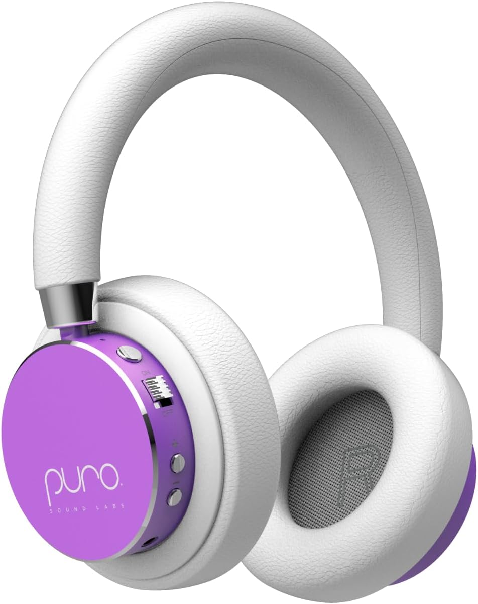 Puro Sound Labs BT2200 Plus Volume Limited Kids’ Bluetooth Headphones (Blue) - PuriLite