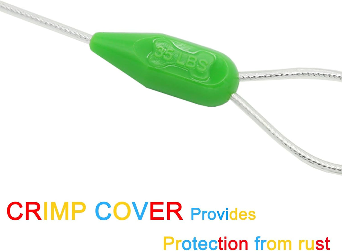 Petest 25ft Reflective Tie-Out Cable for Small Dogs Up to 35 Pounds - PuriLite