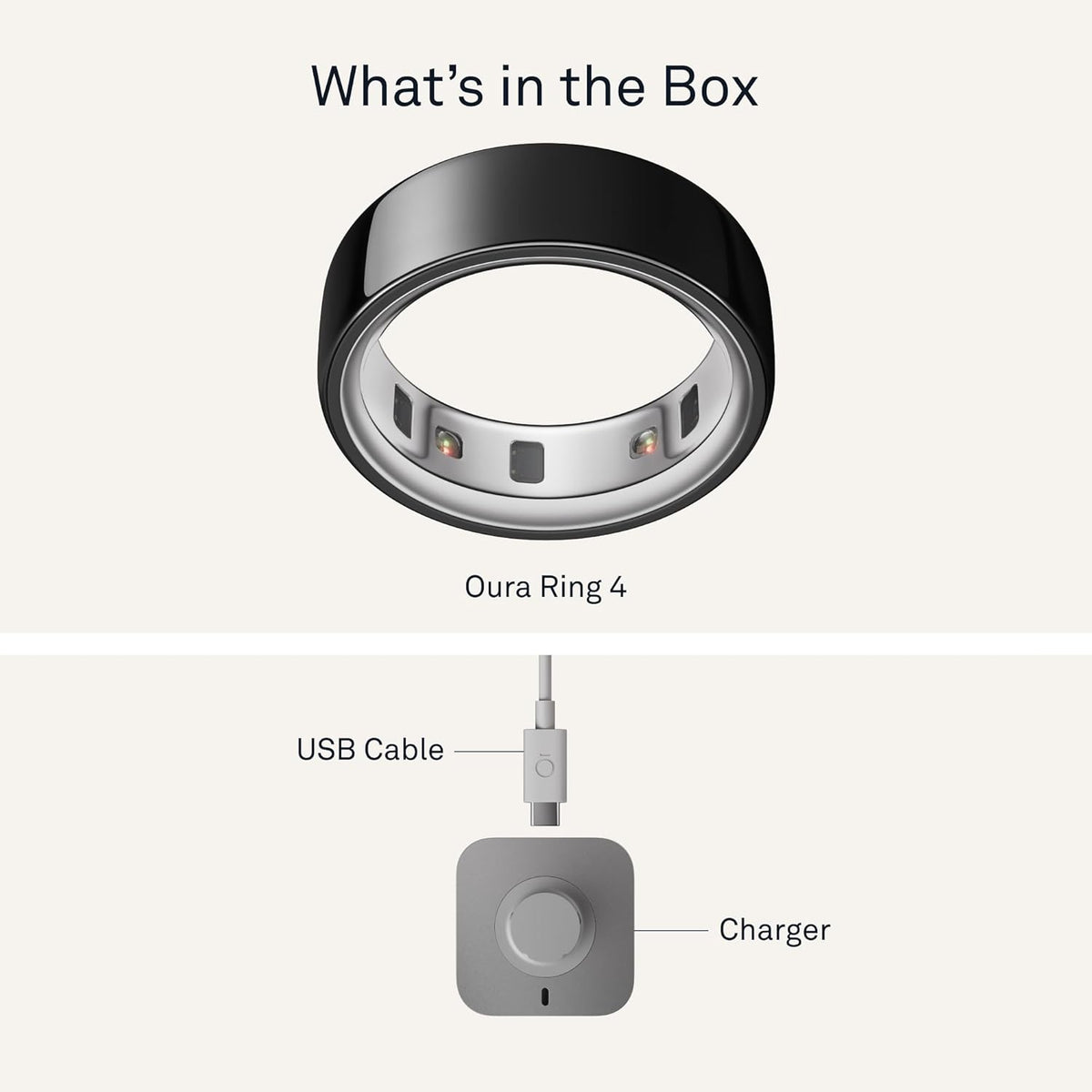 Oura Ring 4 - Silver - Size 8 - Smart Ring - Size First with Oura Ring 4 Sizing Kit - Sleep Tracking Wearable - Heart Rate - Fitness Tracker - Up to 8 Days of Battery Life - PuriLite