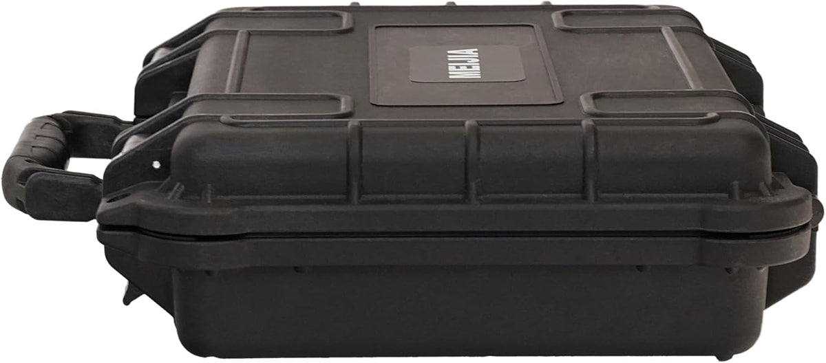 MEIJIA Portable Waterproof Protective Hard Case,Camera Case with Customizable Fit Foam Inserted, Elegant Black (9.17"x 7.56"x4.33") - PuriLite