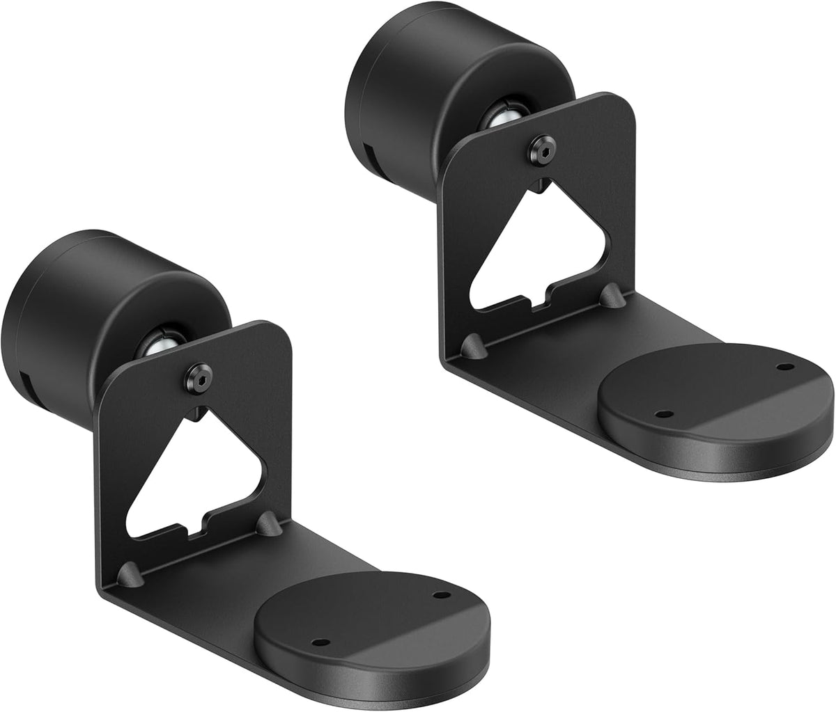 ynVISION.DESIGN Pair of Adjustable Wall Mount Brackets Compatible with SONOS ERA 100 and ERA 300 | Tilts, Swivels and Rotates | Black | 2 Pack - PuriLite