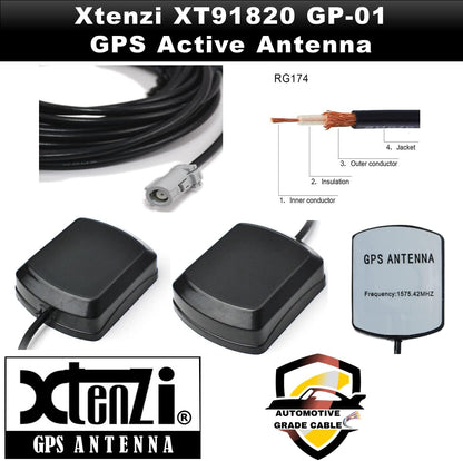 Xtenzi Replacement Active GPS Antenna Compatible with Select JVC Navigation KW-NT30HD KW-NT50HDT QAL1088-003 QAL1088-001 Models - PuriLite