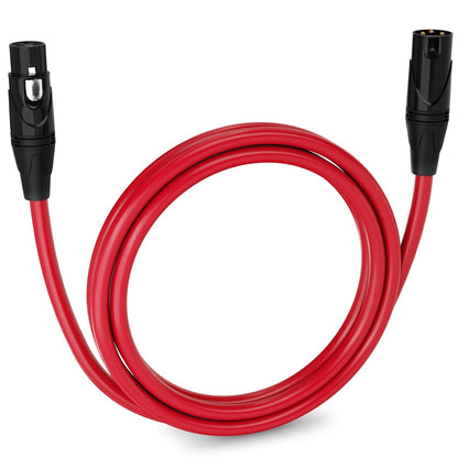 LyxPro 6 Feet XLR Microphone Cable Balanced Male to Female 3 Pin Mic Cord for Powered Speakers Audio Interface Professional Pro Audio Performance and Recording Devices - Blue - PuriLite