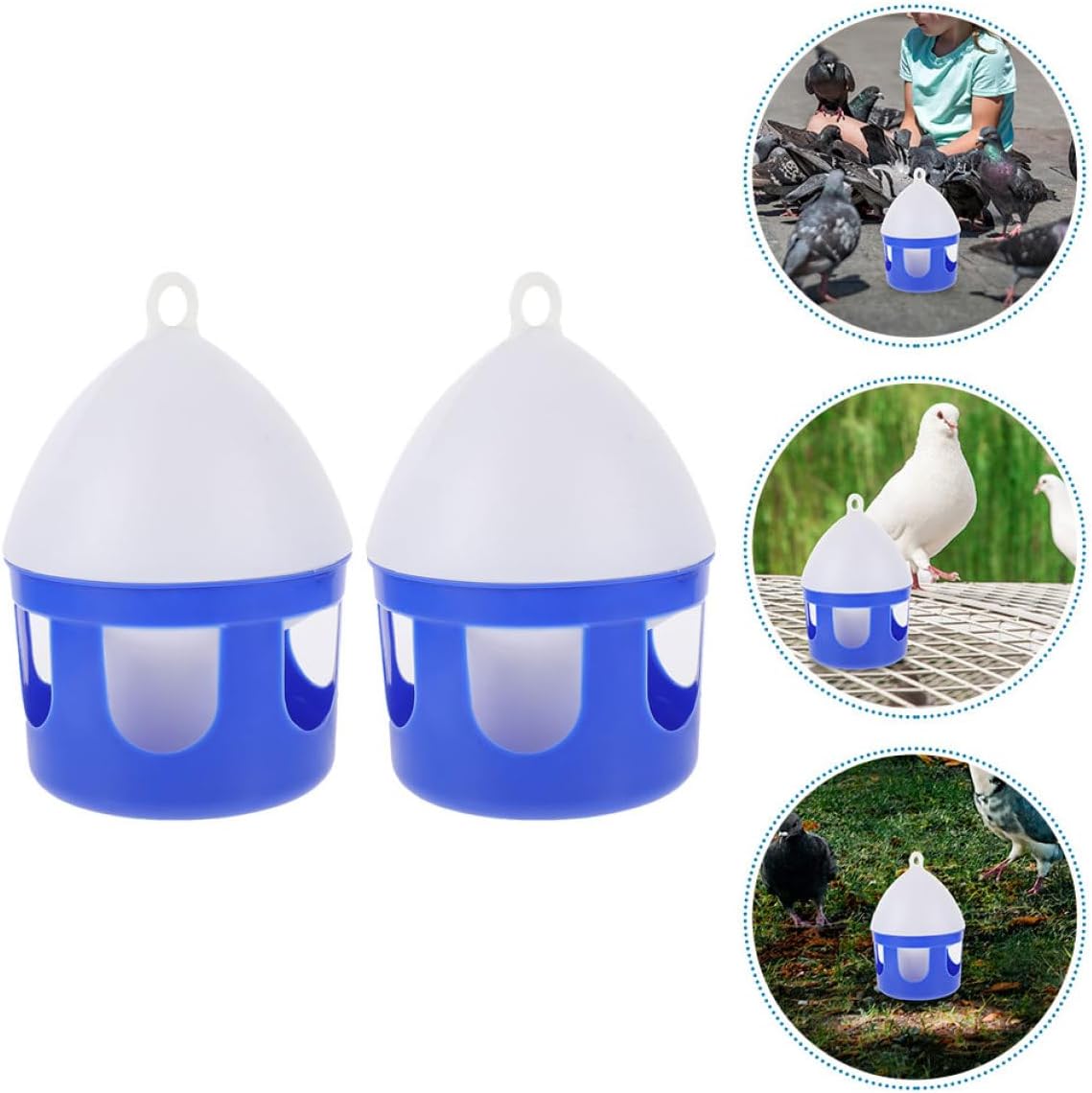 2 Pack Bird Water Dispenser Container for Six Birds, 2l Plastic