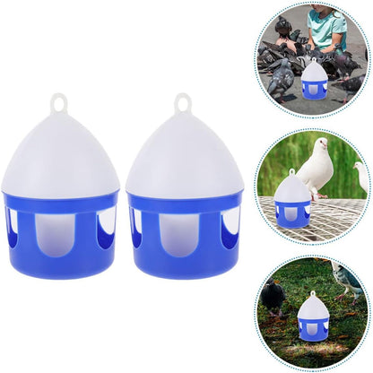 2 Pack Bird Water Dispenser Container for Six Birds, 2l Plastic