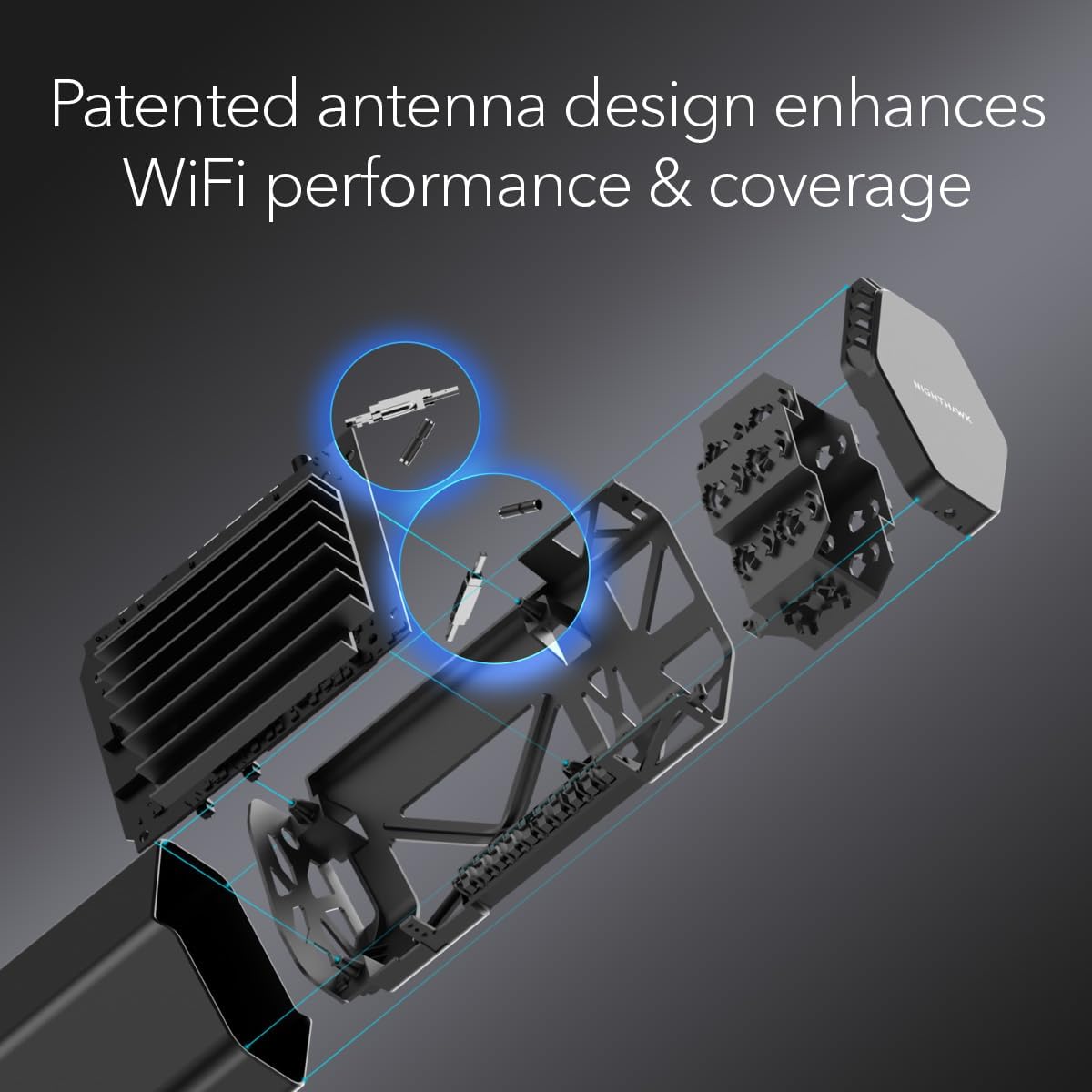 NETGEAR Nighthawk Tri-Band WiFi 7 Router (RS300) - Security Features, BE9300 Wireless Speed (up to 9.3Gbps) - Covers up to 2,500 sq. ft., 100 Devices - 2.5 Gig Internet Port - PuriLite