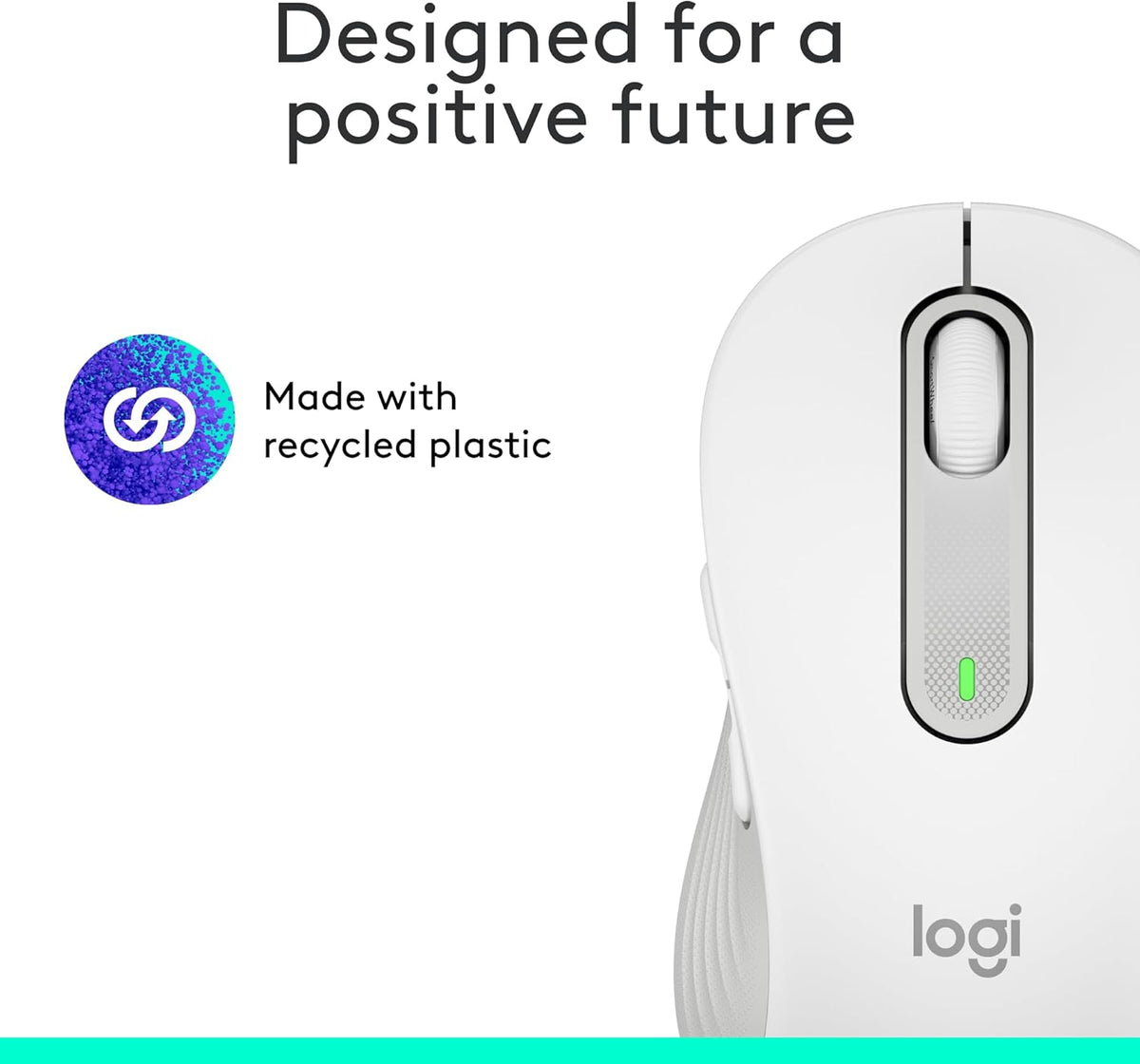 Logitech Signature M650 L Full Size Wireless Mouse - For Large Sized Hands, 2-Year Battery, Silent Clicks, Customizable Side Buttons, Bluetooth, for PC/Mac/Multi-Device/Chromebook - Black - PuriLite