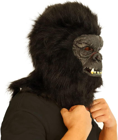 Animal Gorilla Head Mask Ape Novelty Halloween Dressing Up Costume For Party Props - PuriLite