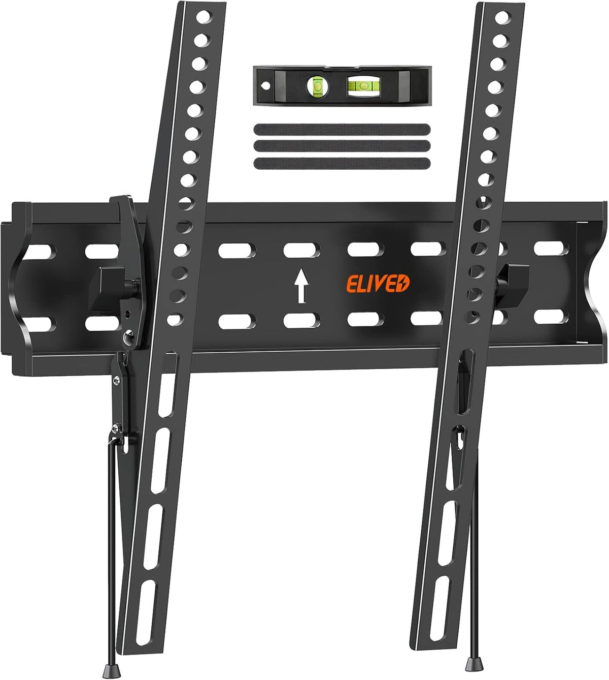 Tilting TV Wall Mount Bracket, Universal TV Mount Low Profile for 26-55 Inch Flat Screen TVs, Ultra Slim, Easy to Install with Tilting Knob, Fits 12''/16'' Studs, Max VESA 400x400mm, 99 lbs. ELIVED - PuriLite
