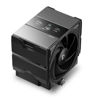 Sudokoo SK700V White AM5 CPU Cooler : 7 Heatpipes CPU Air Cooler with Digital Display for AM5 Exclusive - Single Tower PC Cooling with 120mm FDB PWM Quiet Fan & L-Rail Lock Mount - PuriLite